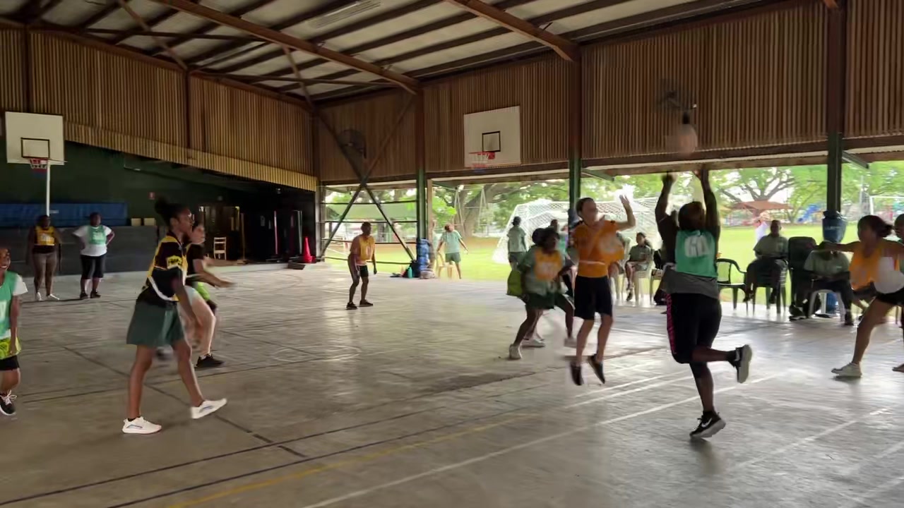 2.4K views · 56 reactions | 🇸🇧 A competitive netball friendly between staff and students happening now. Who do you think will head home a winner this afternoon? 

#woodfordinternationalschool #thehapiisles #solomonislan