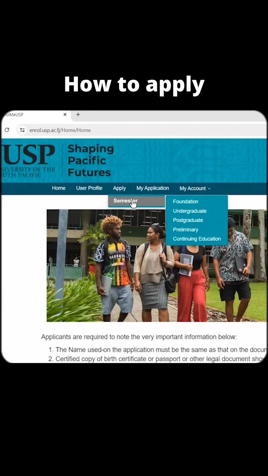 12K views · 384 reactions | Applications for Semester 1 are now open but only till 18 February 2026!

Visit The University of the South Pacific Solomon Islands Campus today and our student administrative services team will help you wit